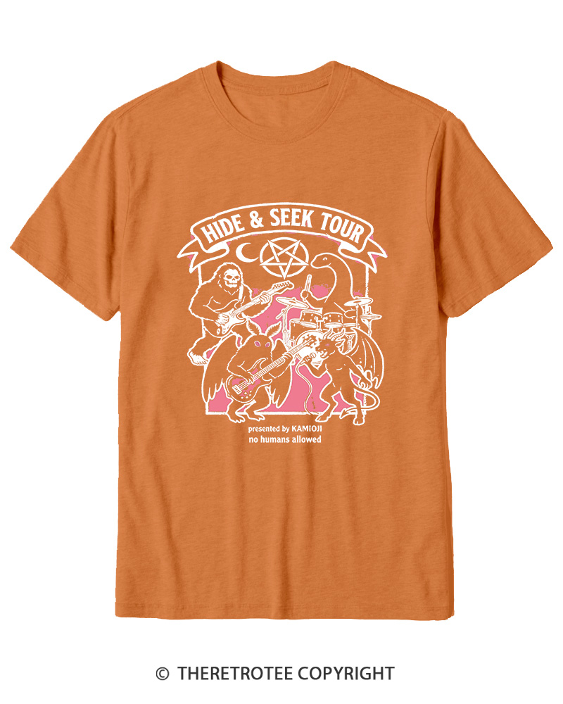 TheRetroTee Cryptid Tour Mothman Sasquatch Cotton T-Shirt