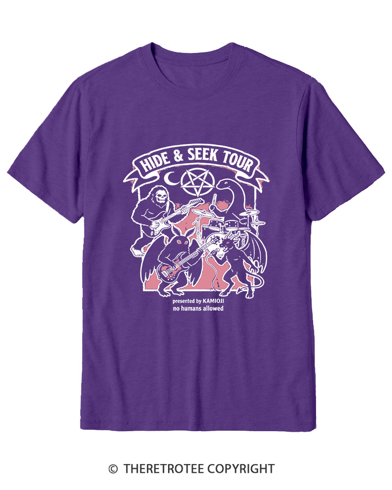 TheRetroTee Cryptid Tour Mothman Sasquatch Cotton T-Shirt