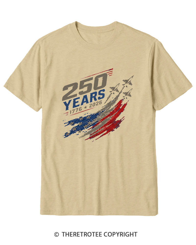 TheRetroTee 250 Years 1776 Cotton T-Shirt