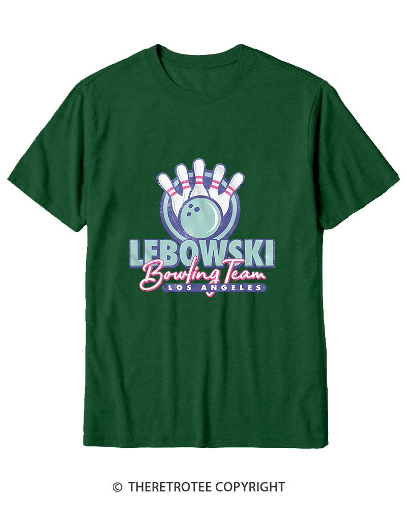 TheRetroTee Los Angeles Bowling Team 1990s Cotton T-Shirt