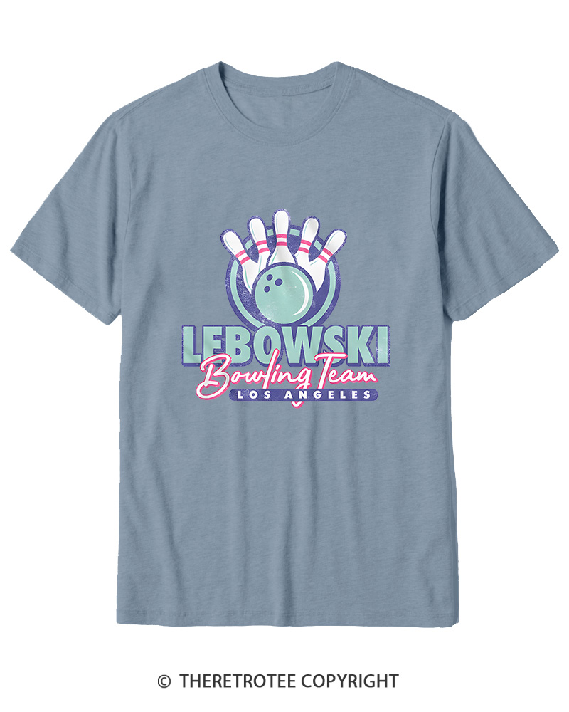 TheRetroTee Los Angeles Bowling Team 1990s Cotton T-Shirt