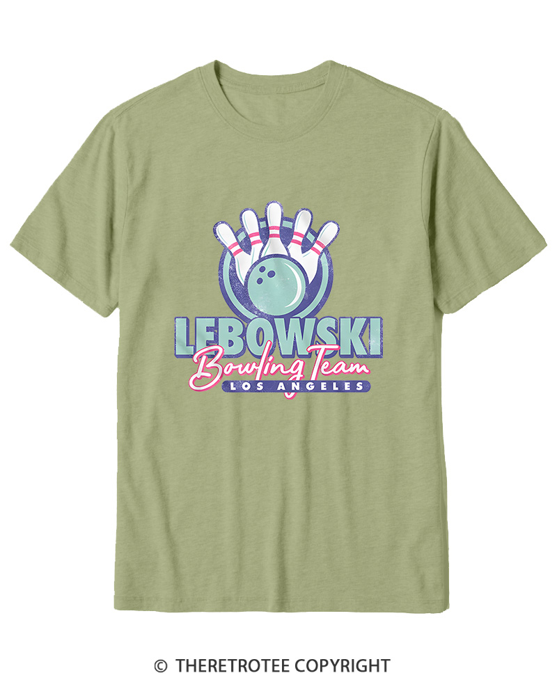 TheRetroTee Los Angeles Bowling Team 1990s Cotton T-Shirt