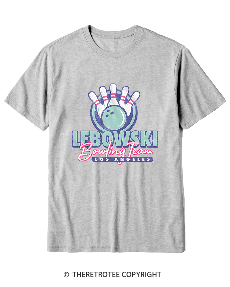 TheRetroTee Los Angeles Bowling Team 1990s Cotton T-Shirt