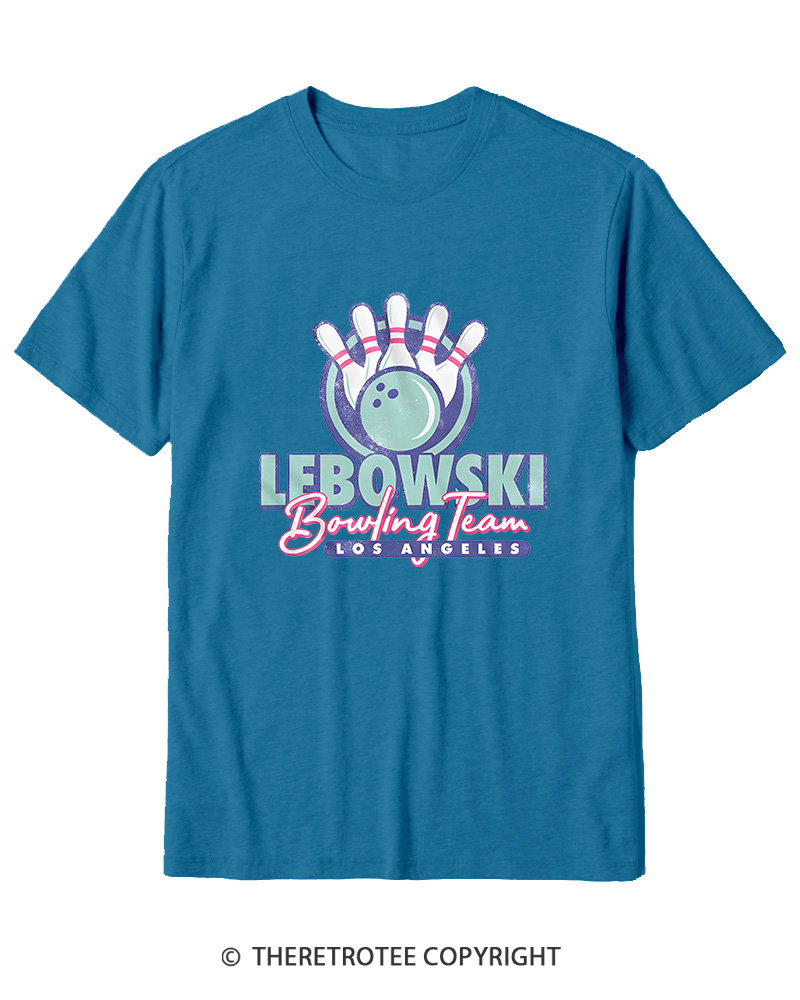 TheRetroTee Los Angeles Bowling Team 1990s Cotton T-Shirt