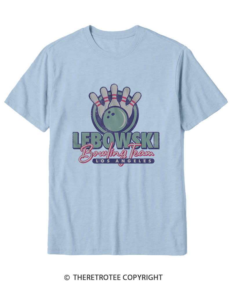 TheRetroTee Los Angeles Bowling Team 1990s Cotton T-Shirt