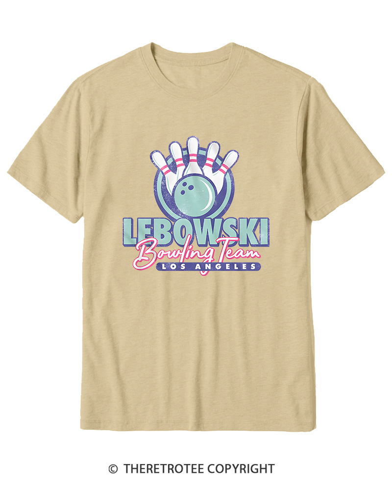 TheRetroTee Los Angeles Bowling Team 1990s Cotton T-Shirt