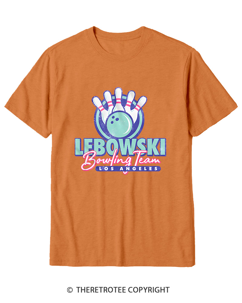 TheRetroTee Los Angeles Bowling Team 1990s Cotton T-Shirt