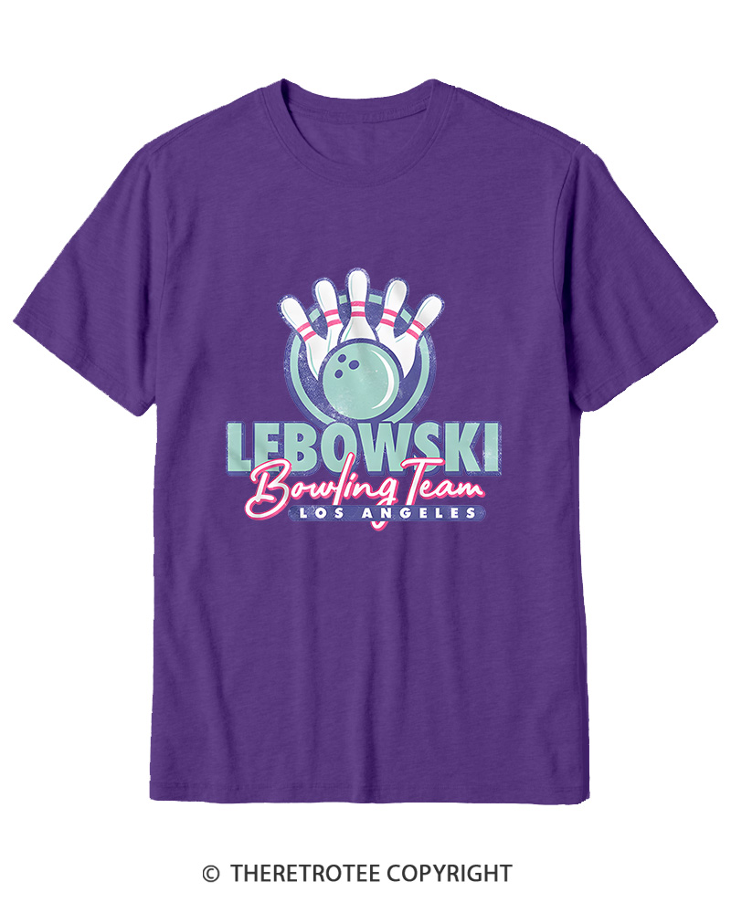 TheRetroTee Los Angeles Bowling Team 1990s Cotton T-Shirt