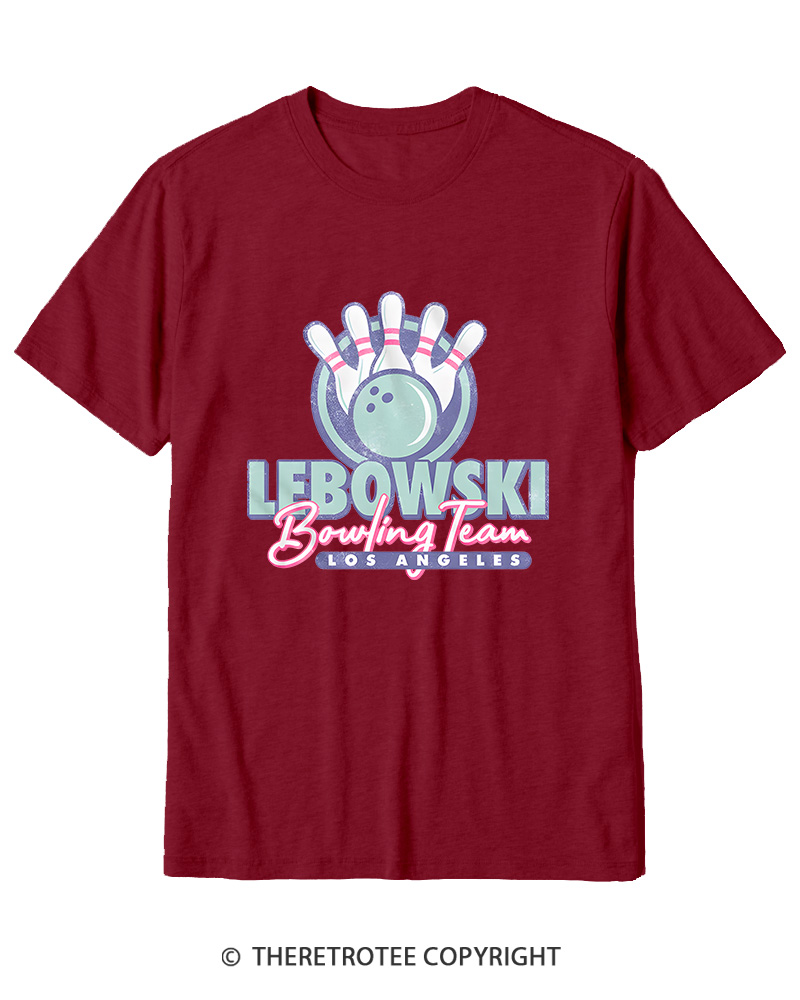 TheRetroTee Los Angeles Bowling Team 1990s Cotton T-Shirt
