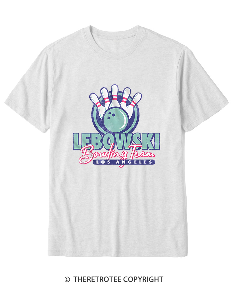 TheRetroTee Los Angeles Bowling Team 1990s Cotton T-Shirt
