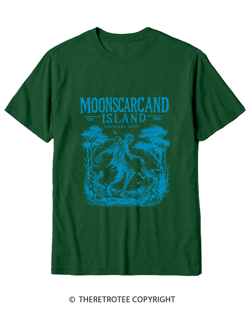 TheRetroTee Moonscar Island Louisiana Bayou Horror Cotton T-Shirt