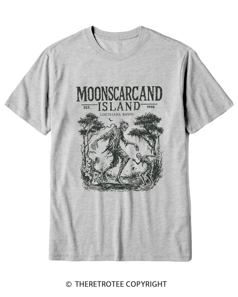 TheRetroTee Moonscar Island Louisiana Bayou Horror Cotton T-Shirt