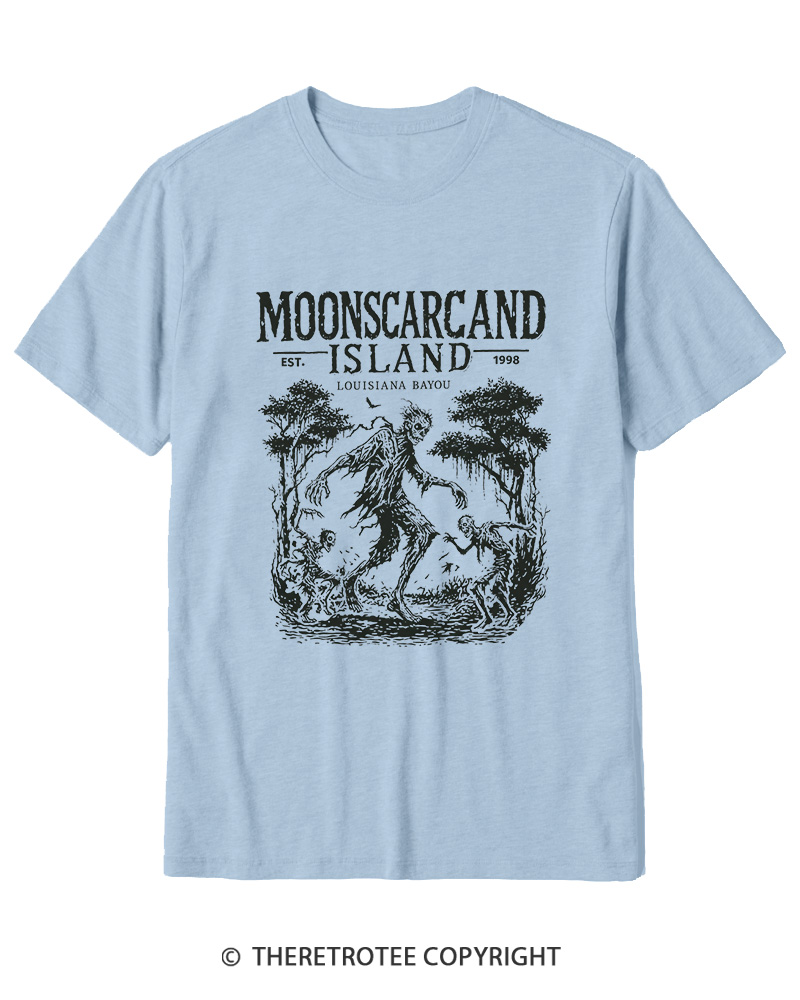 TheRetroTee Moonscar Island Louisiana Bayou Horror Cotton T-Shirt