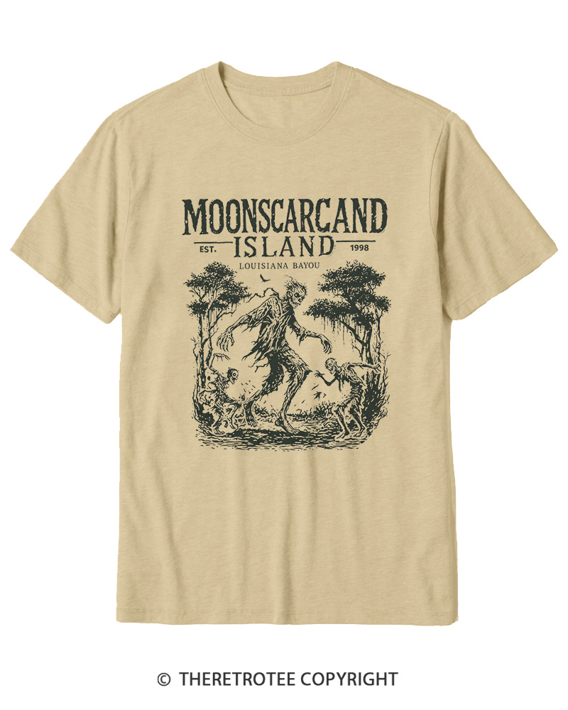 TheRetroTee Moonscar Island Louisiana Bayou Horror Cotton T-Shirt