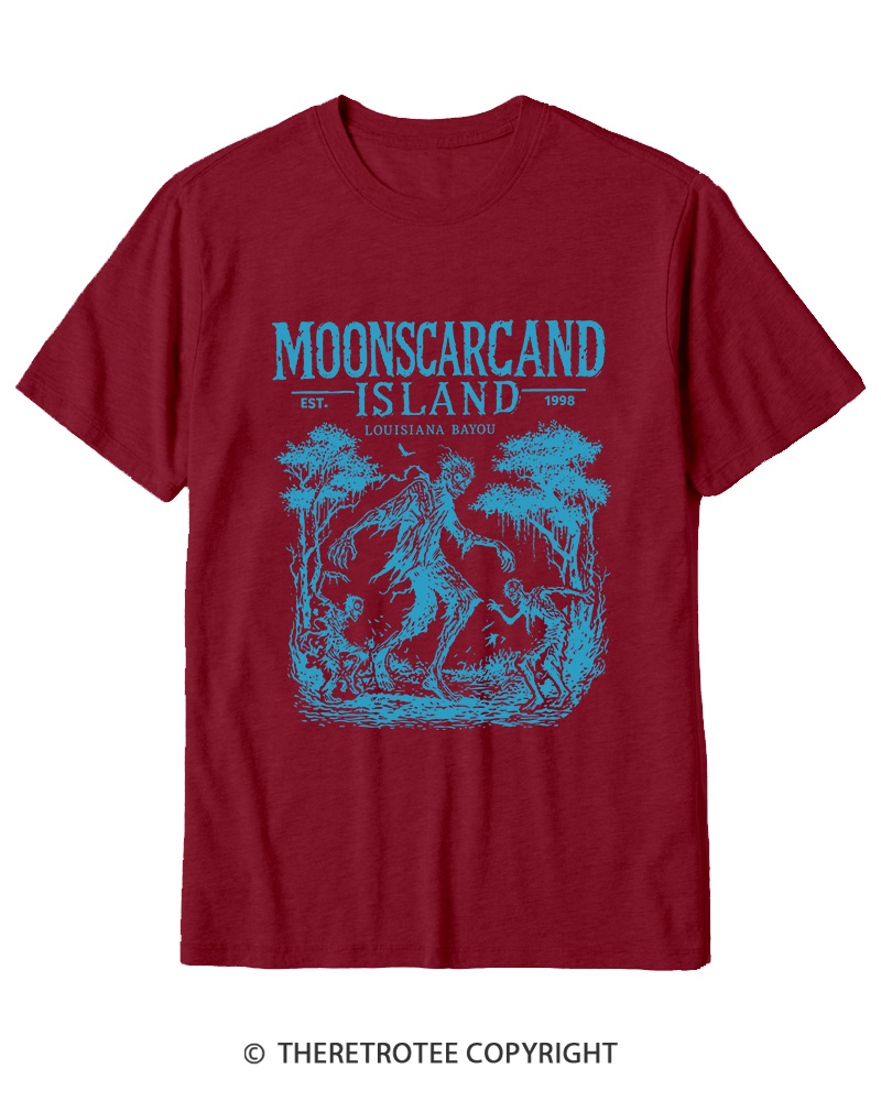 TheRetroTee Moonscar Island Louisiana Bayou Horror Cotton T-Shirt