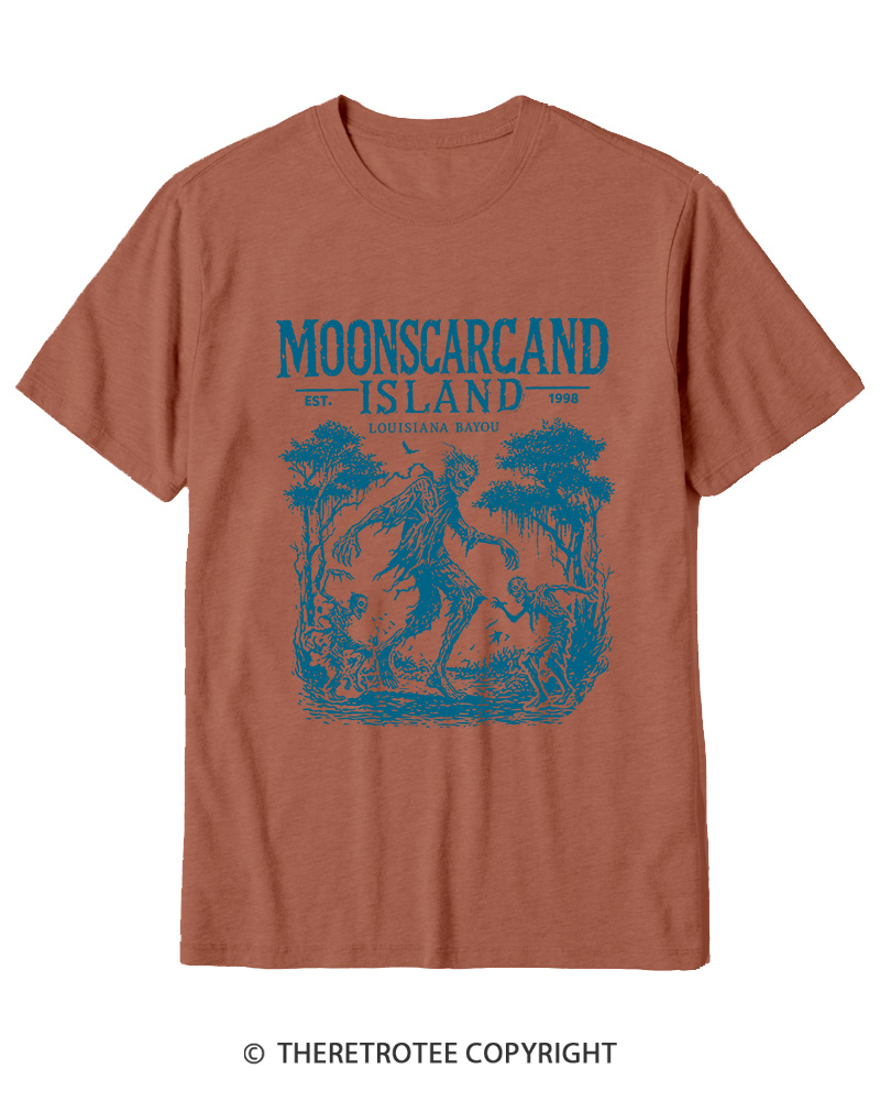 TheRetroTee Moonscar Island Louisiana Bayou Horror Cotton T-Shirt