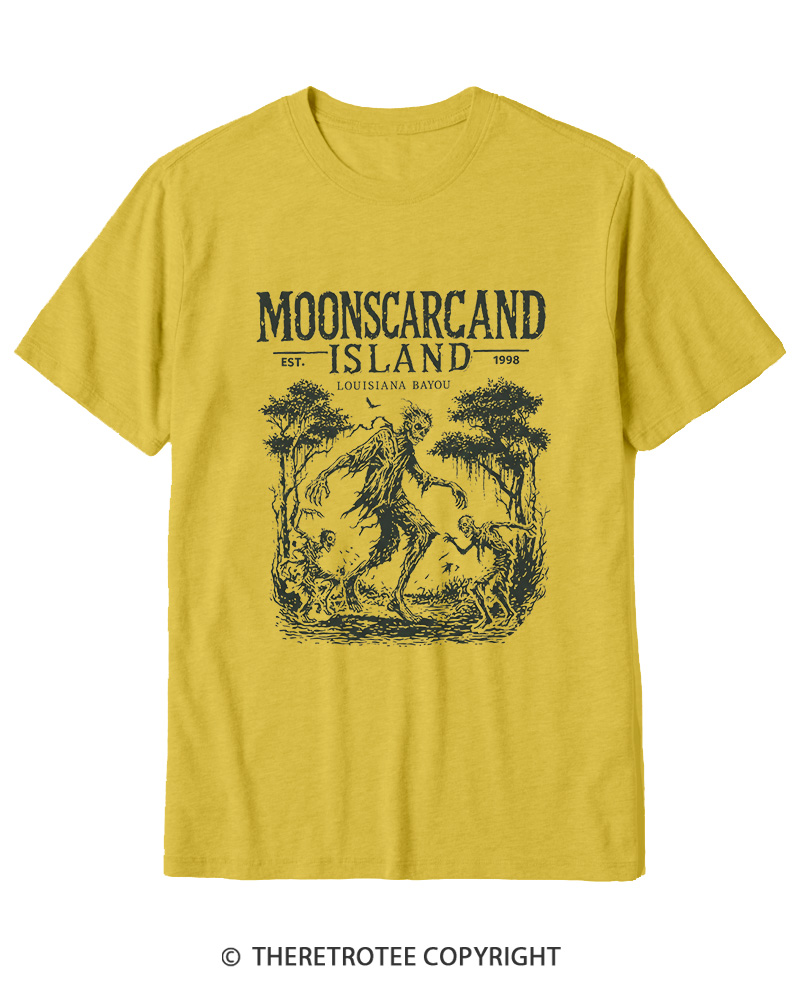 TheRetroTee Moonscar Island Louisiana Bayou Horror Cotton T-Shirt