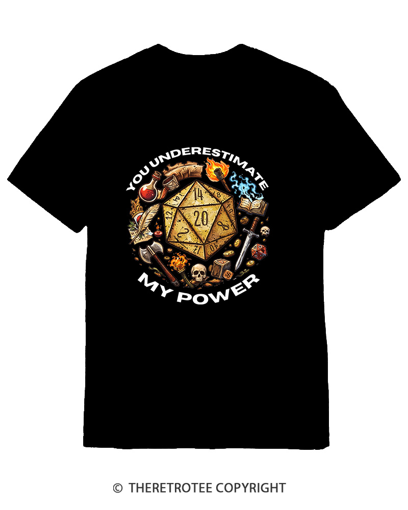 TheRetroTee You Underestimate My Power 1980s Cotton T-Shirt