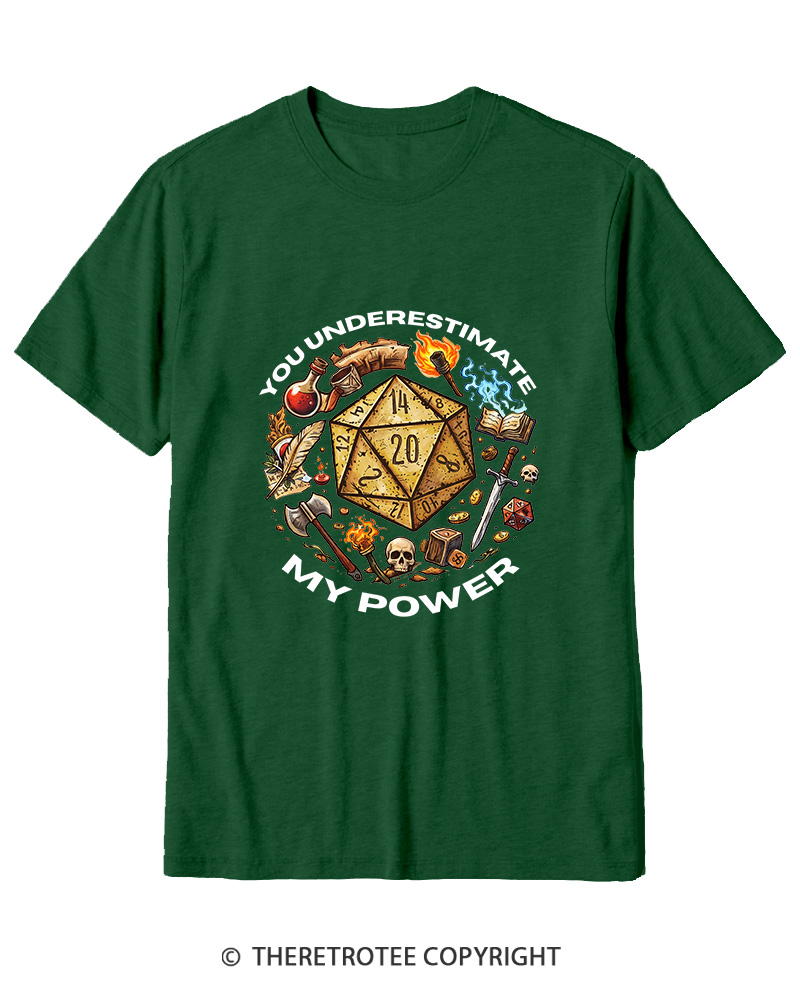 TheRetroTee You Underestimate My Power 1980s Cotton T-Shirt