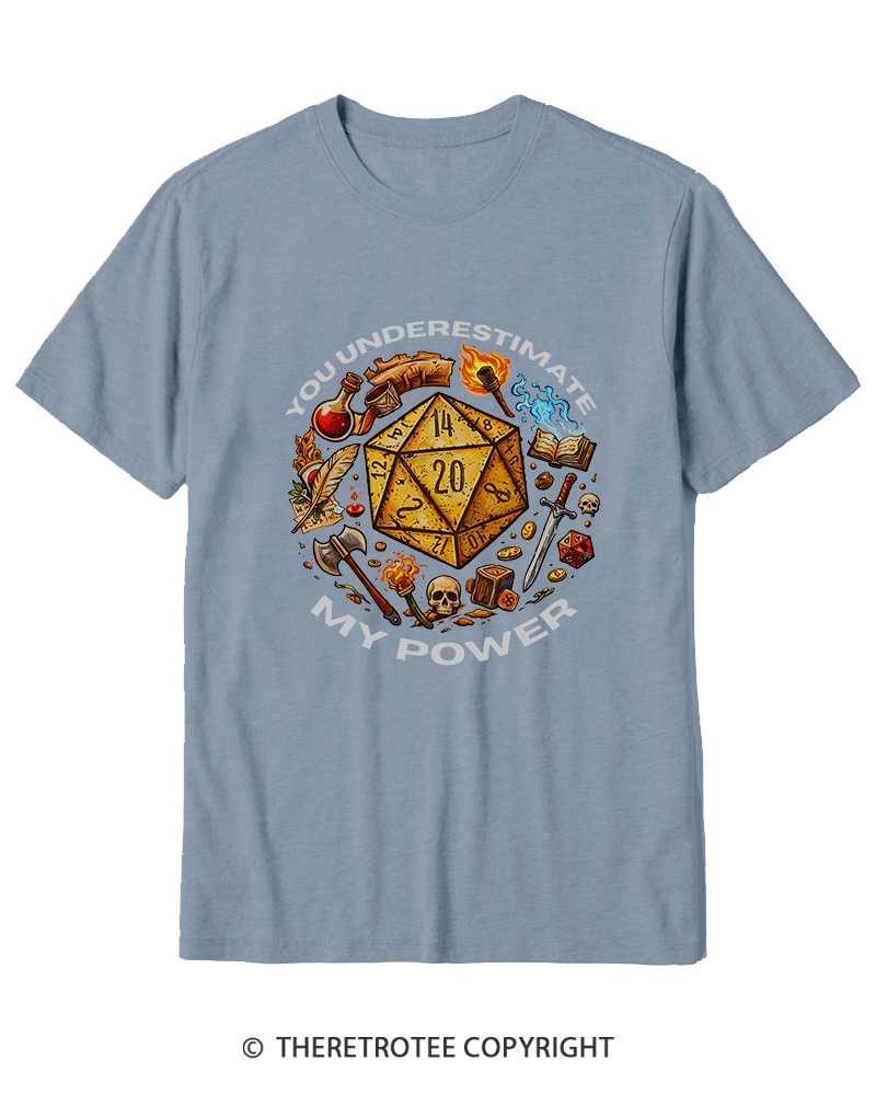 TheRetroTee You Underestimate My Power 1980s Cotton T-Shirt