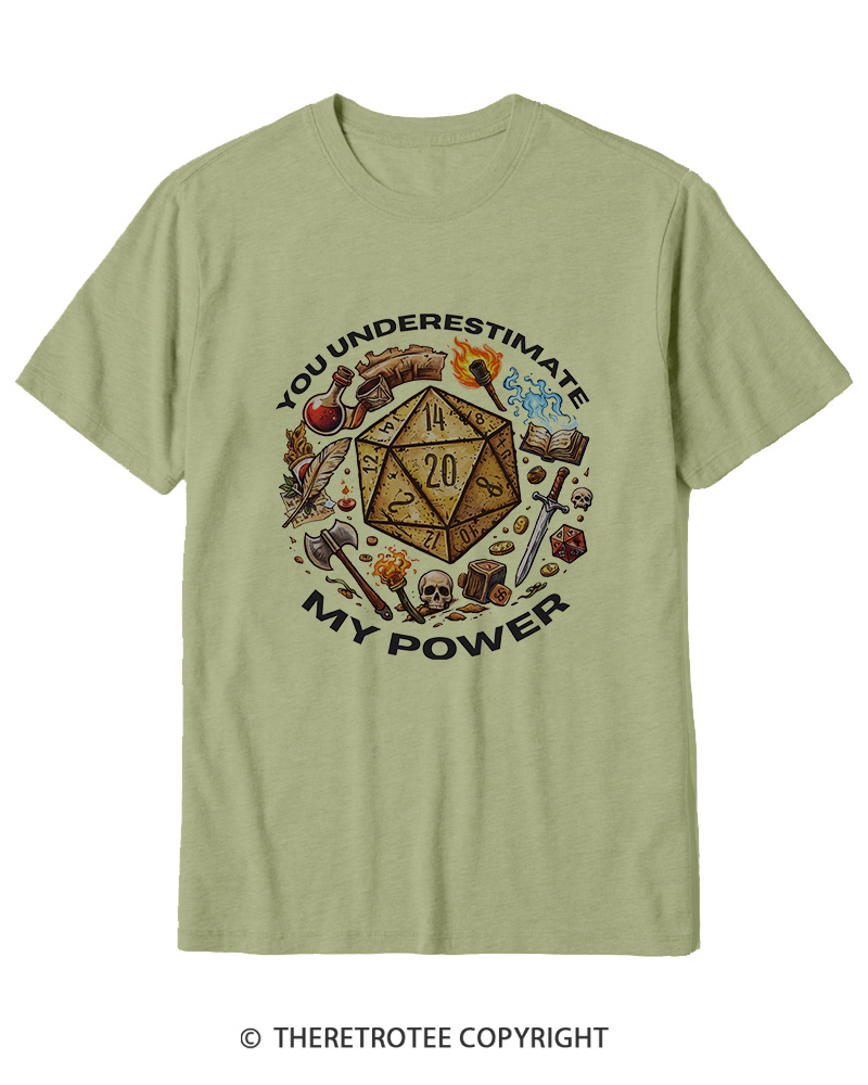 TheRetroTee You Underestimate My Power 1980s Cotton T-Shirt