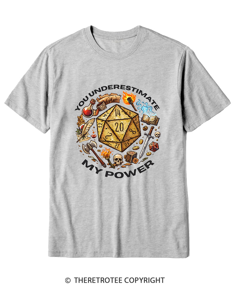 TheRetroTee You Underestimate My Power 1980s Cotton T-Shirt