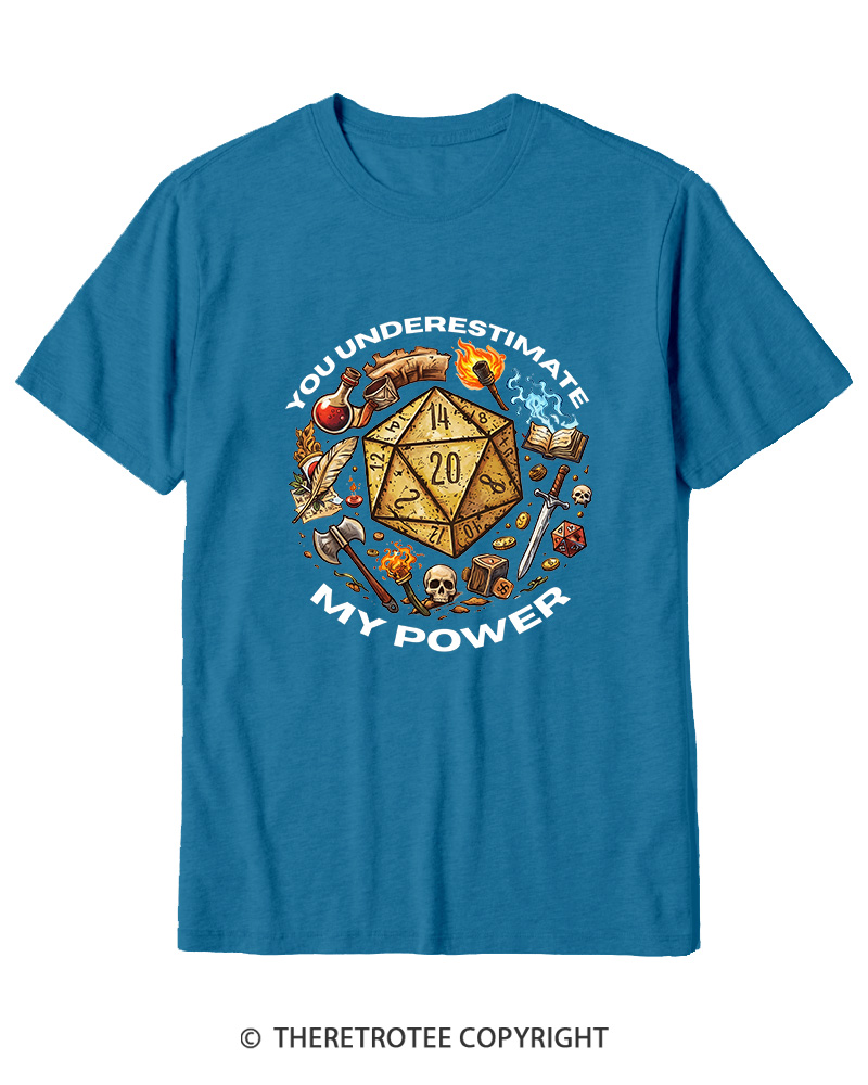 TheRetroTee You Underestimate My Power 1980s Cotton T-Shirt