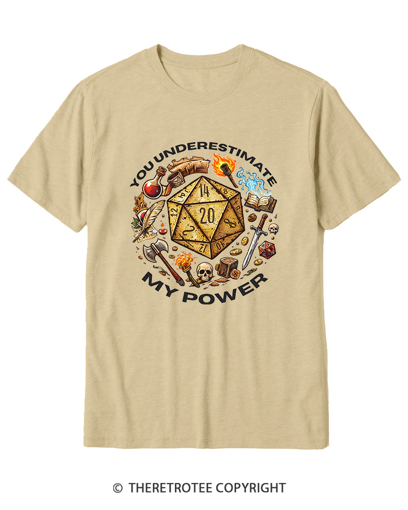 TheRetroTee You Underestimate My Power 1980s Cotton T-Shirt