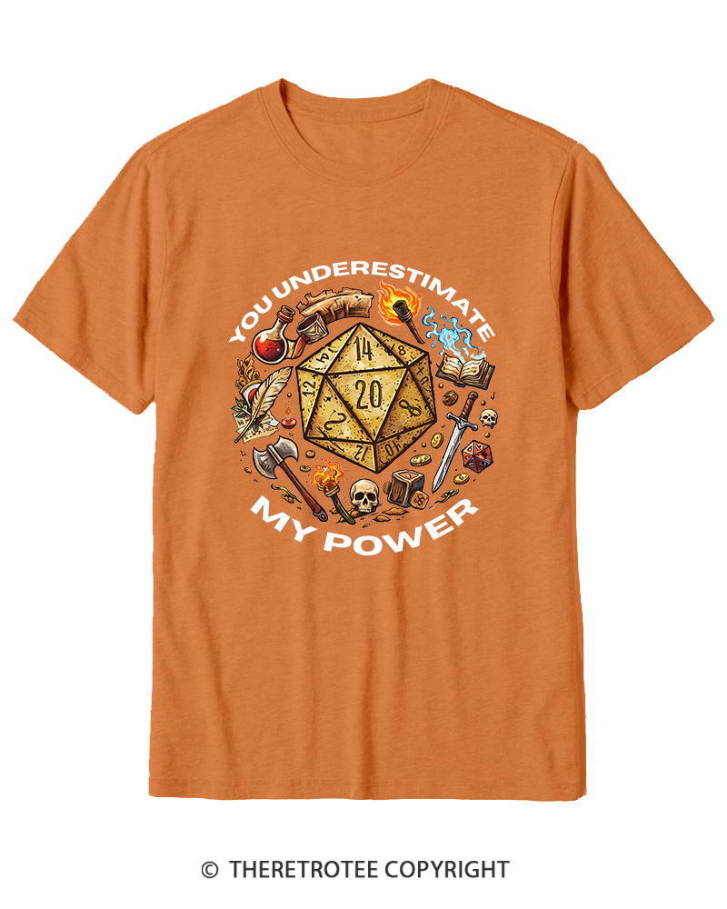 TheRetroTee You Underestimate My Power 1980s Cotton T-Shirt