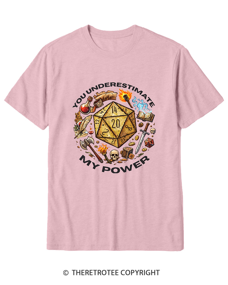 TheRetroTee You Underestimate My Power 1980s Cotton T-Shirt