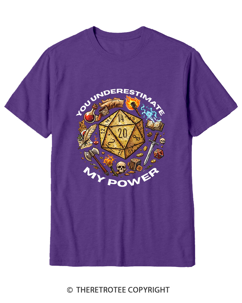 TheRetroTee You Underestimate My Power 1980s Cotton T-Shirt
