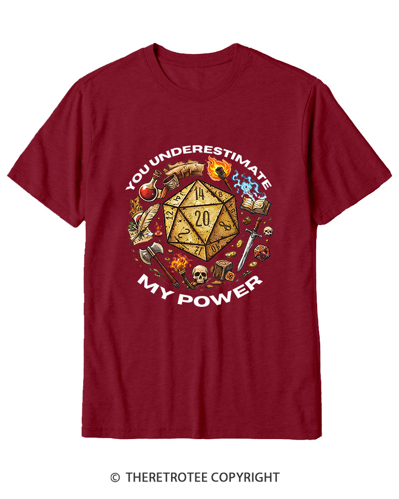 TheRetroTee You Underestimate My Power 1980s Cotton T-Shirt