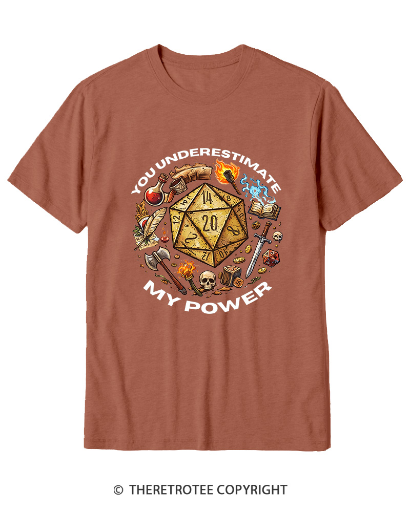 TheRetroTee You Underestimate My Power 1980s Cotton T-Shirt