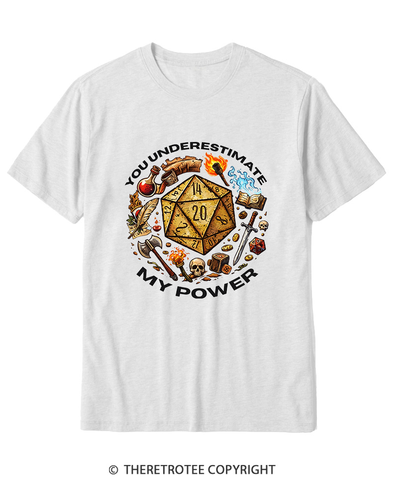 TheRetroTee You Underestimate My Power 1980s Cotton T-Shirt