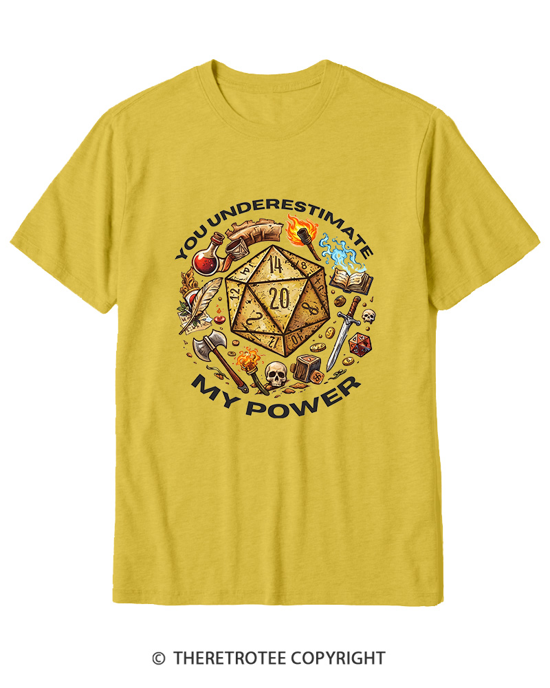 TheRetroTee You Underestimate My Power 1980s Cotton T-Shirt