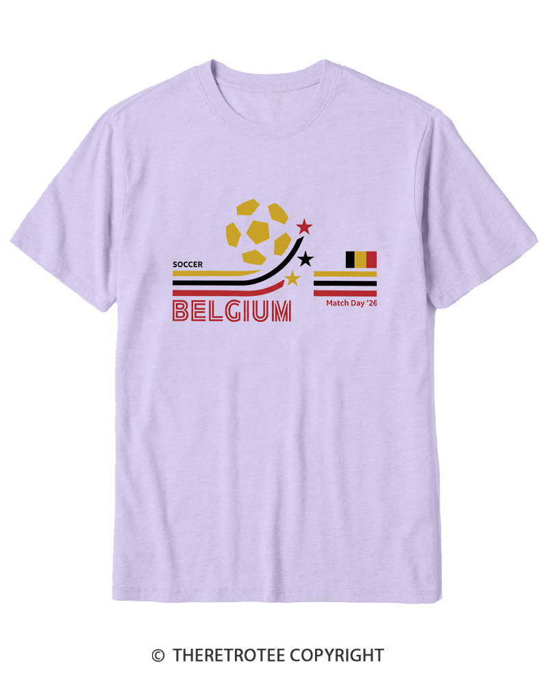 TheRetroTee Retro Belgium Soccer World Cotton T-Shirt