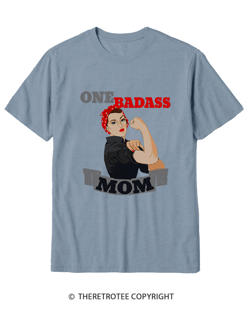 TheRetroTee One Badass Mom 1950s Cotton T-Shirt