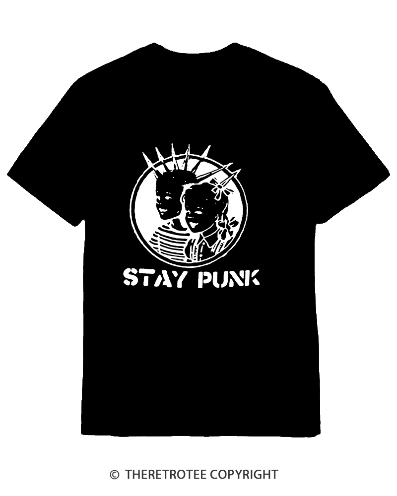TheRetroTee Stay Punk Cotton T-Shirt