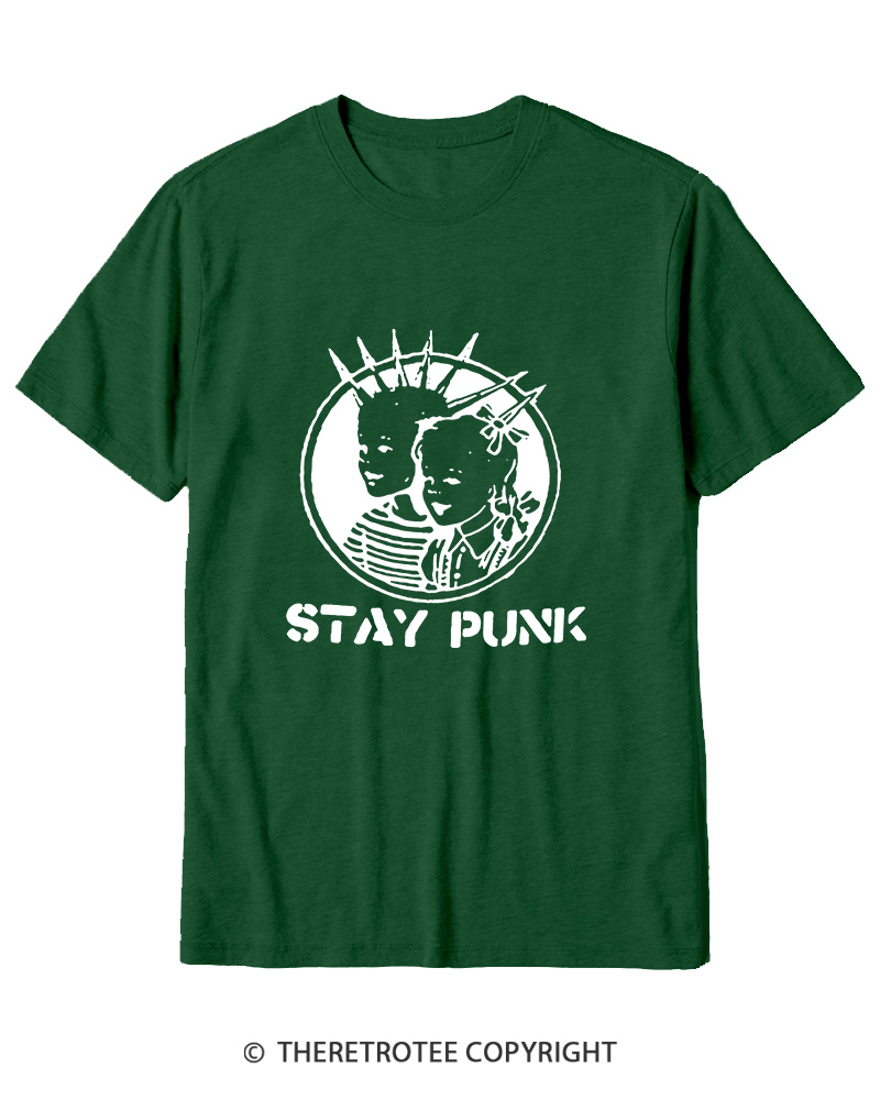 TheRetroTee Stay Punk Cotton T-Shirt