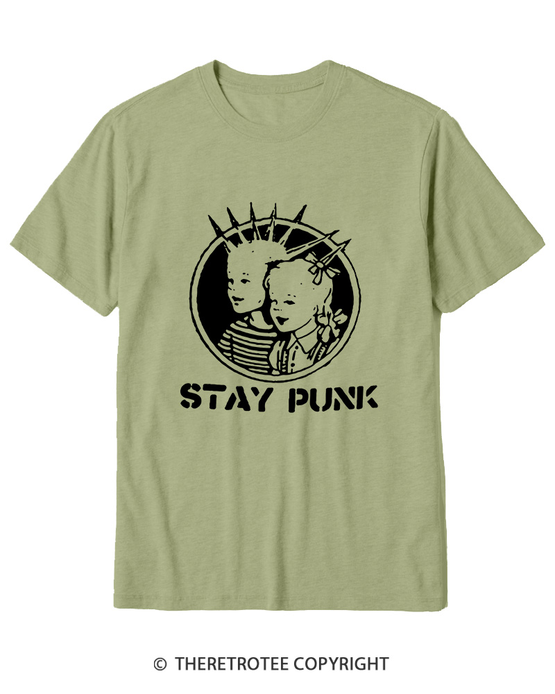 TheRetroTee Stay Punk Cotton T-Shirt