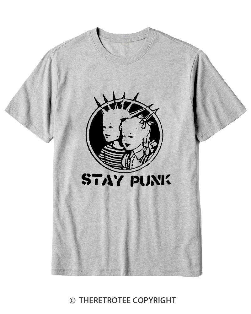 TheRetroTee Stay Punk Cotton T-Shirt