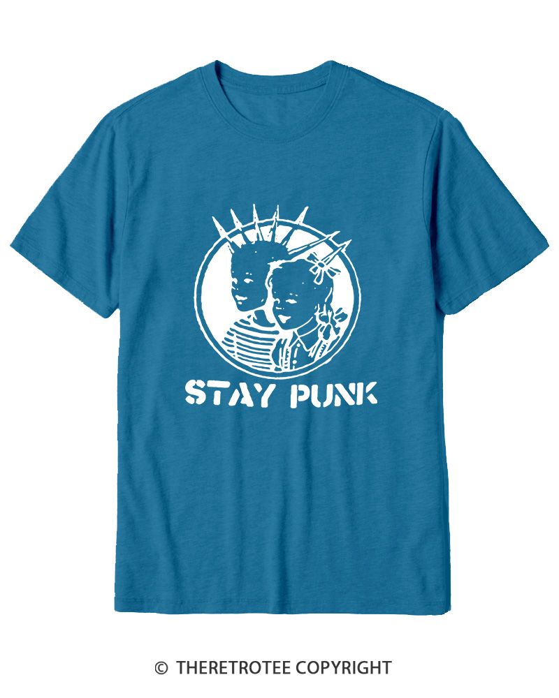 TheRetroTee Stay Punk Cotton T-Shirt