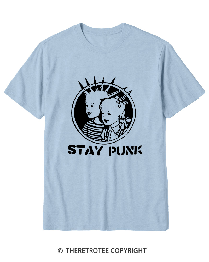 TheRetroTee Stay Punk Cotton T-Shirt