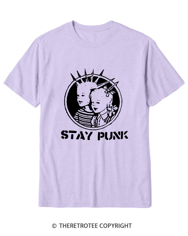 TheRetroTee Stay Punk Cotton T-Shirt