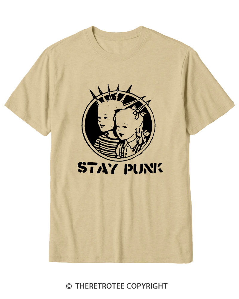 TheRetroTee Stay Punk Cotton T-Shirt