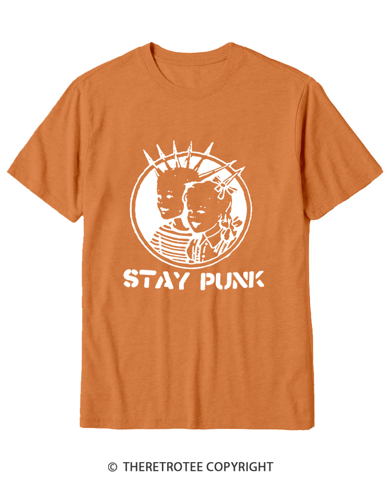 TheRetroTee Stay Punk Cotton T-Shirt
