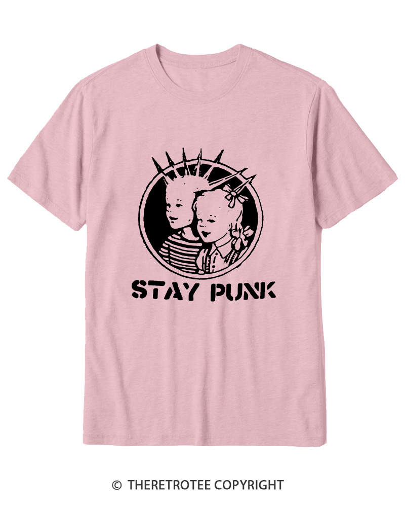 TheRetroTee Stay Punk Cotton T-Shirt