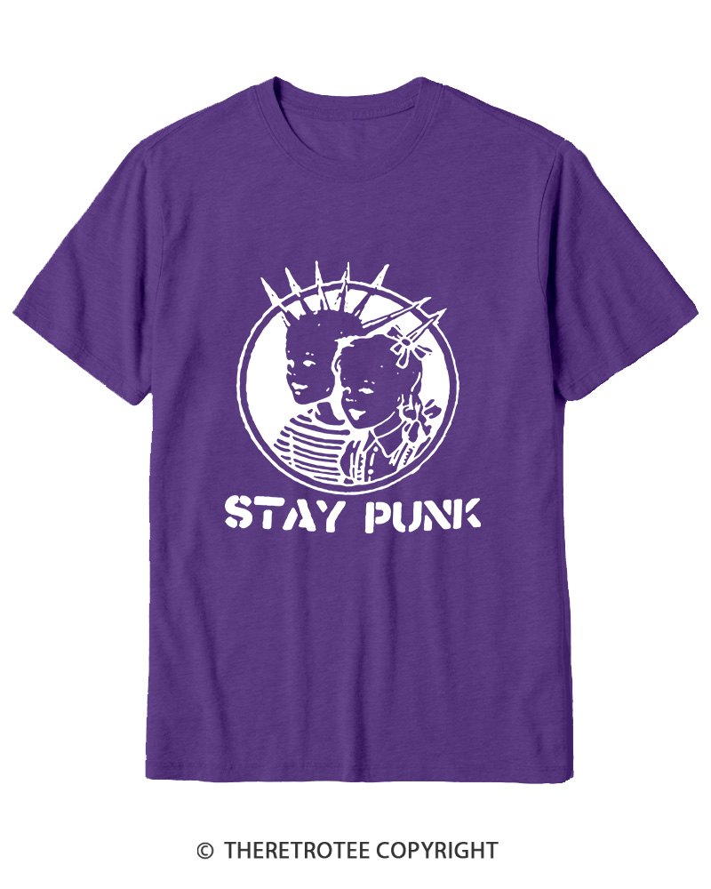 TheRetroTee Stay Punk Cotton T-Shirt