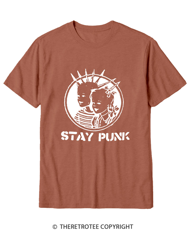 TheRetroTee Stay Punk Cotton T-Shirt