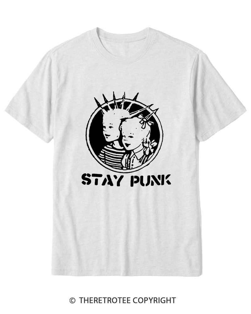 TheRetroTee Stay Punk Cotton T-Shirt